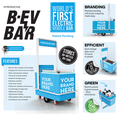 BEV Bar Electric Trolley For Brand Activation Campaigns
