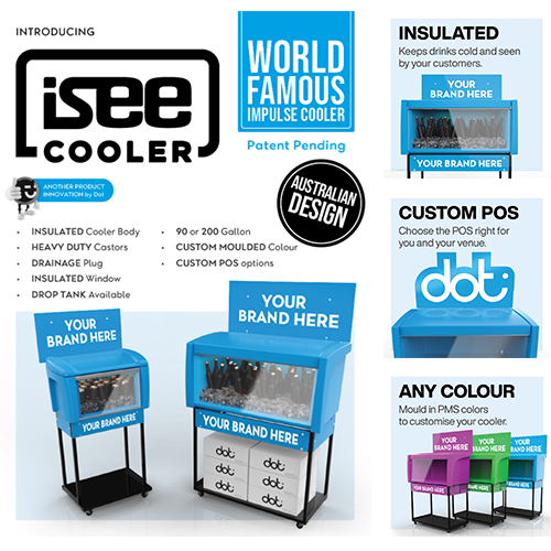 Beverage Bar Suction Cup Cooler Display - iSee Innovation